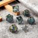 Dungeons and Dragons Dice Set DNDND Handmade Sharp Edge 7 Resin D&D Die with Gift Dice Case for DND Dungeons and Dragon Game (Dark Cyan with Gold Number) - Buy Online on SooperMarket.com