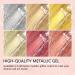 Saviland Metallic Gel Nail Polish Set - 6 Colors | Soak Off UV LED Glitter Nail Art Kit - Buy Online on SooperMarket.com