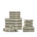 18-Piece Bath Towel Set (4 Bath Towels, 6 Hand Towels, 8 Wash Cloths) 600 GSM Bath Towels for Bathroom, Absorbent, Hotel Towels for Bathroom Daily Use, Bath Linens Set -Platinum 18 Piece Towel Set 2. Platinum
