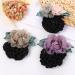 Women's Crochet Hair Bun Net with Flower Decor Hair Clip - 5 Colors - Buy Online on SooperMarket.com