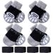 Frienda 8 Pieces Dog Socks Pet Knit Socks Anti-Slip Cat Socks Adjustable Paw Protector for Small Puppies and Kittens Traction Control (Black and Gray,S) S Black and Gray