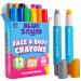 Face Painting Kits for Kids - Blue Squid 12 Color Twistable Face Paint Marker Sticks | Water Based Face Paint Crayons Kit | Halloween, Belly Painting Kit Pregnancy, Makeup Body Paints for Adults 12 Body Crayons