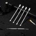Stainless Steel Nail Cuticle Pusher & Cutter Set - 8 Pieces | Manicure & Pedicure Tool Kit for Fingernail and Toenail Art - Silver - Buy Online on SooperMarket.com