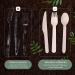 360-Piece Wooden Compostable Utensils Set | Eco-Friendly Biodegradable Cutlery for Parties | Sturdy Disposable Wood Forks, Spoons, and Knives - Buy Online on SooperMarket.com