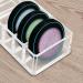 Kurtzy Transparent Acrylic Eyeshadow Makeup Organizer - 2-Piece Set with 8 Compartments for Makeup Storage & Desk Organization (21.5 x 8.5cm) - Buy Online on SooperMarket.com
