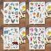 Oottati Waterproof 12 Sheets Summer Watercolor Temporary Tattoo Stickers - Animal, Flowers, Leaves Designs - Buy Online on SooperMarket.com
