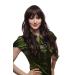 WIG ME UP - 3432-2T33 Very long wig with curls and parting in dark brown mix