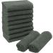 Zollner 10 Set Seif towels in 30x30 cm - Supernate and soft washcloths in dark gray - with a practical hanger - washable up to 60 C - cotton - hotel quality 10x soap cloths anthracite