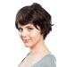 Short Human Hair Wig with Side Parting | Dark Brown with Red Highlights - DW411HH-2H130 | Shop Now! - Buy Online on SooperMarket.com