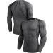 NELEUS Men's 3 Pack Dry Fit Long Sleeve Compression Shirts - Black/Red Stripe, Grey, White 3 Pack - Large 5030 - Workout Running Shirts - Buy Online on SooperMarket.com