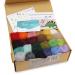 Woolbuddy Felting Wool Needle Felting Wool Eco Wool Kit Felting Wool Pack Clean Carded Colored Roving Wool for Needle Felting Kit Beginner Wet Felting Felting Supplies with Guide Card
