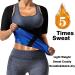 DYUAI Women's Short Sleeve Sauna Sweat Vest XL - Blue Lining, Body Shaper Training Vest for Heat Trapping - Buy Online on SooperMarket.com