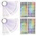 WORKIRO 100 pieces Nail Display with ring and number sticker 1-100 presentation tips nails sample tips for nails almond exercise tips for nail color display nail art nail tips (transparent) 1 piece (1 Pack) transparent