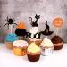 36 Pack Halloween Cupcake Toppers - Witch Hat, Spider, Pumpkin, Ghost, Cat Cupcake Picks - Ideal for Baby Showers, Birthdays, Halloween Parties - Cake Decor Supplies (Pattern 1) - Buy Online on SooperMarket.com