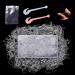 WAMZA 1000 Pcs Clear Small Elastic Hair Bands 2 pcs Elastic Rubber Hair Band Remover Cutter Hair Bobbles With Storage Box Mini/Tiny Clear Hair Elastics Bands/Ties Women and Girl (Clear 1000)