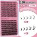 TOOCHUNAG Cluster Lashes 30D+40D - 320pcs Russian Wispy Eyelash Clusters | DIY Eyelash Extensions - Buy Online on SooperMarket.com