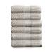 NY Loft 100% Cotton Hand Towel 6 Pack | Super Soft & Absorbent Quick-Dry Hand Towels 16" x 28" |Textured and Durable Cotton | Trinity Collection (6 Pack Hand Towel, Quiet Grey) Hand Towel (6 Pack) Quiet Grey