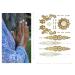 Gold Turquoise Metallic Temporary Tattoos - 75+ Boho Designs - Waterproof & Long Lasting - Perfect for Beach & Festivals - Buy Online on SooperMarket.com