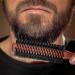 ZilberHaar Styler Hair and Beard Brush - 1.3 Stiff Boar Bristles - Round Brush with Pearwood Handle - 222 Bristle Plugs - Beard Grooming Brush for Men - Buy Online on SooperMarket.com
