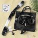 Zipoute Snorkel Set for Adults - Anti-Leak Panoramic Lens, Adjustable Gear for Scuba Diving and Swimming (Black) - Buy Online on SooperMarket.com