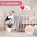 Gl cksgut Rattierorch Baby Pink 100 cm | 5-Part Birth Stork Set with Name Tag Greeting Card & Pen | Perfect Birth Gift for Baby Girls | Indoor & Outdoor Decoration - Buy Online on SooperMarket.com
