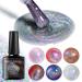 MEET ACROSS Rainbow Cat Eye Gel Nail Polish Kit - 5 Colors Jelly Soak Off UV LED Gift Box + Magnet Stick - Buy Online on SooperMarket.com
