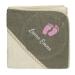 Wolimbo hooded towel personalized with name and motif - beige -brown - 100x100 cm - for baby and children 100x100 cm (1 Pack) beige / hooded brown