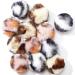 12 Pieces Large Plush Pets Ball Toys Fuzzy Cat Ball Artificial Fur Patch Puff Cat Pom Pom Ball for Indoor Pink Leopard