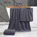 Luxury Silk Hemming Towel Set - Dark Grey 6 Piece - Quick Drying Microfiber Towels for Bath, Fitness, Sports, Yoga, Travel - Ultra Soft and Lightweight - Buy Online on SooperMarket.com