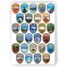 Collection 63 National Parks USA Shield Vinyl Stickers Set - 1 x 1.5 inch Passport Colors - Map of US National Parks - Buy Online on SooperMarket.com