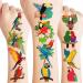 8 Sheets (96PCS) Parrot Bird Temporary Tattoo Stickers Tropical Themed Birthday Party Decorations Supplies Favors For Kids Boys Girls Gifts Classroom School Prizes Rewards