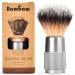 Razor brush roof hair imitation in silver |Razor brush vegan |Syning brush synthetic |Razor brush travel |Shaving accessories for men and women |Garbage -free razor brush |Bambaw