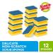 Scotch-Brite Delicate Non-Scratch Sponge Scourer 12 Pack - Non-Scratch Nailsaver Sponge for Non-Stick Cookware and Glass - Blue - Buy Online on SooperMarket.com