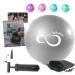 Live Infinitely 9 Inch Barre Pilates Ball & Hand Pump Anti Burst Mini Ball & Digital Workout eBook Included for Yoga, Exercise, Balance & Stability Training  Comes with Mesh Carrying Bag Silver 9 Inch