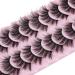 False Eyelashes: Fluffy 20mm Mink Cat Eye Lashes - 10 Pairs Pack for a Natural 5D Curl Wispy Look by EYDEVRO - Buy Online on SooperMarket.com