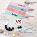 Personalized Name Pacifier Clip (2 Pack) - Custom Cotton Paci Holder Leash for Baby - Binky Clips with Name - Gray+Beige - Buy Online on SooperMarket.com