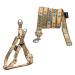 Touchdog Caliber Designer Embroidered Fashion Pet Dog Leash and Harness Combination Medium Brown Pattern Brown Pattern Medium