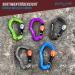 Pamindo Mini Carabiner Set - Screw Cap Aluminum Key Ring Hooks (2x Anthracite) for Outdoor & Travel - Buy Online on SooperMarket.com