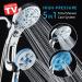 High Pressure 6-in-1 Aquassage by AquaCare - 76-mode Combo Showerhead with Hand Shower, Body Brush, Hair Brush & Arm in One! Stainless Steel Hose, Brush Holder - All-Chrome - Buy Online on SooperMarket.com