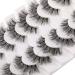 Wispy Lashes Fluffy Natural False Eyelashes Clear Band Eye Lashes Pack Mink 15mm 5D Volume Strip Fake Eyelashes 7 Pairs by Geeneiya (5D15) Clear Band_16mm Fluffy