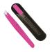Tweezersmith Professional Slant Tip Tweezer | Hair Plucker for Eyebrow and Facial Hair| Best Tweezer for Hair Plucking | Tweezers for Women Chin Hair Removal | Tweezer for Men and Women (Pink)