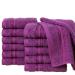 ERINA Cotton Washcloths Set of 12, Heavy GSM 100% PureCombed Cotton Washcloths 12 x 12 Inch, Highly Absorbent Face Towels, and Quick Drying Fingertip Towels for Daily Use (Plum)