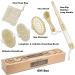 5-in-1 Body Brush Set for Exfoliation and Cellulite Massage - Shower & Bath Scrubber with Long Handle and Sisal Bag - Natural Bristle Facial Brush Included - Perfect Gift Idea - Buy Online on SooperMarket.com