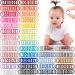 360PCS Baby Toddler Hair Ties, 36 Multicolors Elastic Hair Ties,2cm in Diameter No Crease Finger Hair Elastics Small Ponytail Holders Hair Ties for Kids Girls 2.0cm in Diameter(360 Count)
