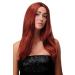 WIG ME UP - Women's Wig Red Dark Copper Red long straight middle parting approx. 60 cm SA-151-135