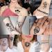 52 Tiny Small Temporary Tattoos for Kids & Adults - Tribal Animals, Butterflies, Anchors, Compass, Flowers - 3D Fake Tattoo Stickers for Neck, Arm, Hands - Cute Face Tattoo Kits - Buy Online on SooperMarket.com
