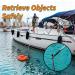 Telescoping Boat Hook for Docking 12 Feet - Durable, Lightweight and Sturdy | Floating Pole for Push-Pull and Boating - Buy Online on SooperMarket.com
