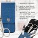 Three Swords Capri 4-Piece Nail Care Set | High-Quality Manicure & Pedicure Tools | Jeans Fabric Nail Scissors Clippers Tweezers Sapphire Nail File | International Shipping Available - Buy Online on SooperMarket.com