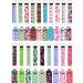 40 Pieces Chapstick Holder Keychains Neoprene Wristlet Keychain Lanyards Lipstick Holder Lip Balm Pouch Vibrant Colors for Girls Women