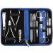 Three swords - germany 10 pcs.Manicureset 'Spezia' |Manicure nail set in the artificial leather case blue |Contents: nail scissors skin scissors nail pliers tweezers glass nail files and much more